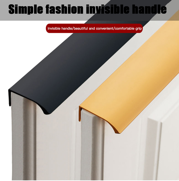 EADER Simple aluminum oxide wardrobe handle high quality cabinet black handle