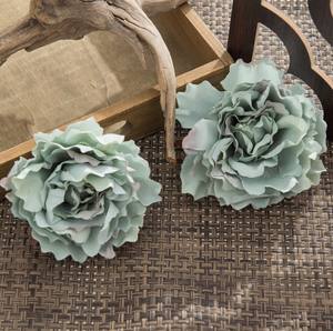 Simulation de tête de fleur de pivoine en soie, fleur artificielle, matériel pour couronne faite à la main, accessoire de décoration pour coiffure, 1 pièce - Product Image 2