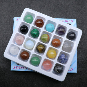 20 Kinds Mixed Natural <strong>Crystal</strong> Mini <strong>Spheres</strong> Polished Balls Chakra Healing Ball Set for Reiki Meditation Whiskey Ice Stones - Product Image 6