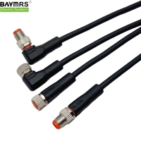 Expédition d'usine BAYMRS 3 broches M8 a Code femelle bornes à vis droites connecteur circulaire IP67 classé 4A PG7 sortie de câble