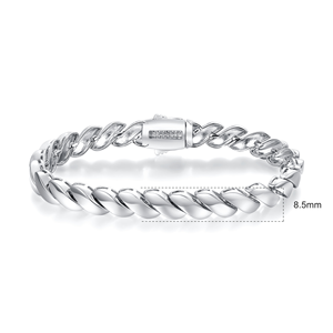 Tren panas kerajinan berat 9mm tembaga zirkon bertatahkan berlian gelang Bezel berlian Kuba gelang Bezel - Product Image 5