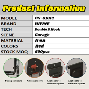 Supporto <span class=keywords><strong>per</strong></span> scopa e mocio a doppia S in metallo resistente, tipo gancio, da parete, staccabile, <span class=keywords><strong>per</strong></span> garage e cucina - Product Image 3