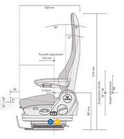 Siège conducteur à suspension pneumatique personnalisé OEM/ODM avec fonction d'évacuation rapide, accoudoir, chauffage et ventilation en option pour camion et bus