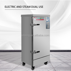 Machine électrique commerciale de vapeur de riz de porte simple avec la source d'énergie de gaz de 12 plateaux pour des hôtels et des restaurants - Product Image 3