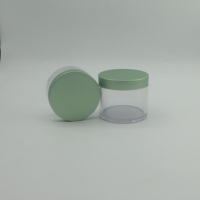 Emballage cosmétique en plastique PETG transparent pots à face droite conteneur cosmétique crème pour le visage beurre de corps pot de soins de la peau avec couvercles