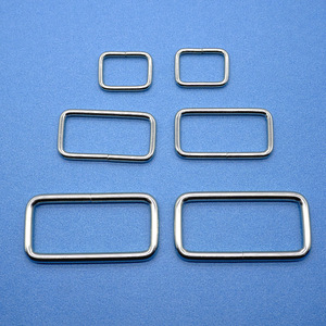 Hebilla cuadrada metálica para bolsos, accesorios de ropa, hebilla de anillo de conexión duradera para correas, marco de cincha de dos posiciones - Product Image 2