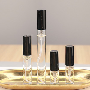 Hot <b>Empty</b> Crimp Glass <b>Spray</b> <b>Bottle</b> 2ml 3ml 5ml 10ml Black Nozzle Cap Glass Perfume <b>Bottles</b> - Product Image 5