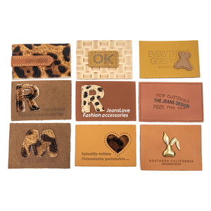 <strong>Custom</strong> Brand <strong>Jeans</strong> Clothing Tag PU Leather <strong>Label</strong> with Printed Embossed Design Eco-Friendly Customizable for Garment &amp; Bags - Product Image 5