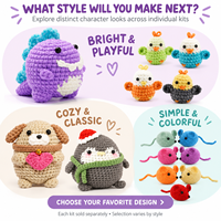 Anfänger DIY Häkel-Tierfiguren Handgemachtes Amigurumi-Set Komplette Häkelanleitung Tutorial Starter-Lernprojekt Materialien