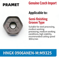 Outil de fraisage CNC PRAMET HNGX 0906ANSN-M:M9325, plaquettes de fraisage en carbure double face PRAMET, outils de fraisage de face