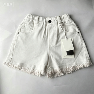 <span class=keywords><strong>Pantaloncini</strong></span> Casual alla Moda per Bambine, in Morbido Cotone Elasticizzato, Comodi con Vita Elastica per Uso Quotidiano - Product Image 3
