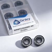 Insertos de Fresado de Aluminio RCGT RPMT1003MO/RPGT0802/RCGT1204 RPMT1204MO-AK para Mecanizado de Aluminio, Cobre y Metales No Ferrosos