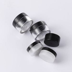 Small <b>Plastic</b> <b>Jars</b> 5g Round With Screw Cap For Creams Cosmetic Samples - Product Image 1