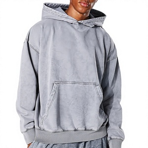 Sudaderas con Capucha para Hombre, Corte Regular, Color Sólido, Diseño con Bolsillos, Sudaderas Casuales con Capucha, Sudadera Extra Grande de Algodón Lavado para Hombre - Product Image 1