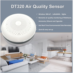 DT320 nb-iot Lorawan Sigfox Methanal amonyak etanol ve sigara izleme kapalı hava kalitesi (IAQ) IoT sensörü - Product Image 2