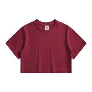 T-shirt gris mignon en coton pour <span class=keywords><strong>femme</strong></span> avec logo personnalisé COLOGND coloré XS taille décontracté court vêtements d'été - Product Image 5