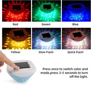 Lampe de décoration de jardin <span class=keywords><strong>multicolore</strong></span> à changement de couleur Lampe de <span class=keywords><strong>projecteur</strong></span> de piscine flottante pour l'extérieur Lampe <span class=keywords><strong>solaire</strong></span> à flotteur - Product Image 4