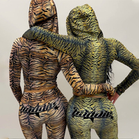 Vêtements pour femmes à imprimé guépard, veste à fermeture éclair avec logo personnalisé et pantalon, ensemble de survêtements à imprimé léopard en 2 pièces pour femmes