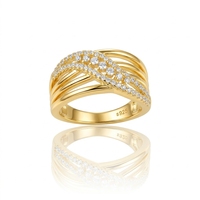 QX 925 Sterling Silber Breiter Bandring mit Pavé-CZ, mehrreihiger Statement-Ring, kundenspezifischer OEM-Großhandelsschmuck für Herren und Damen