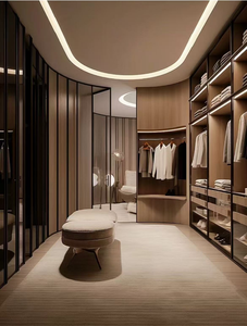 Fabricant de meubles sur mesure Meubles de chambre à coucher Armoire moderne modulaire en bois Design Garde-robe de chambre Style minimaliste - Product Image 3