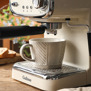 Mug en céramique rétro rustique créatif avec motif peint à la main, haute valeur esthétique, pour le petit-déjeuner en couple, le café, l'usage quotidien - Product Image 3