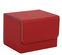 Boîte de rangement magnétique pliable en bambou Juvida L-150A, organisateur de bureau carré, capacité de plus de 100 cartes pour cartes de sport et de collection
