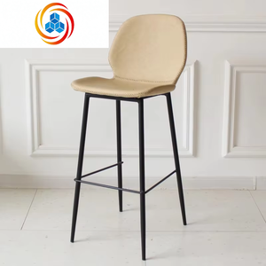 Muebles Modernos para Cocina de Restaurante, Silla Alta de Barra con Asiento de Cuero PU y Estructura Metálica para Hoteles, Centros Comerciales y Restaurantes - Product Image 4