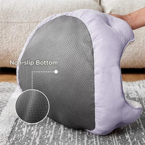 Venta al por mayor eco amigable cómodo luz púrpura Sherpa calmante cama para mascotas cálido lavable redondo acurrucarse perro gato cojín cama - Product Image 5