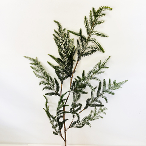 Rama de <span class=keywords><strong>Araucaria</strong></span> de tacto real de fábrica, rama de hojas de Norfolk de lujo para decoración navideña, adorno navideño - Product Image 3