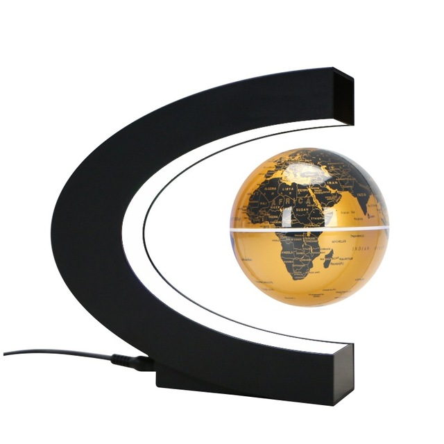 New Spinning Magnetic Levitation Floating 7inch World Globe Light for Decor Gift Promotion Ornament