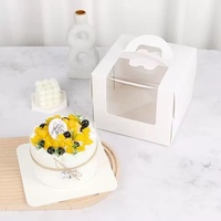 Boîte à gâteau recyclable avec fermeture magnétique et poignée fenêtre pour l'emballage alimentaire de boulangerie, conception personnalisée, boîtes rigides haut de gamme