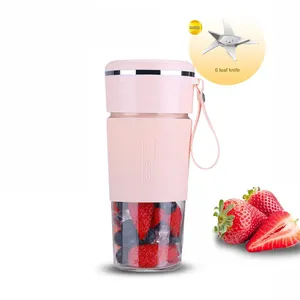 Portable Juicer USB Rechargeable Wireless Mini Smoothie Blender Juice Machine Electric Juicer Food Glass