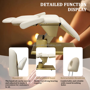 Makyaj dövme ve <span class=keywords><strong>Salon</strong></span> hizmetleri elektrikli güzellik koltuğu için lüks katlanır güzellik mobilyası güzellik yatağı - Product Image 5