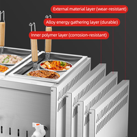 Cuiseur de nouilles commercial de comptoir Machine de cuisson de chaudière de spaghetti de pâtes de gaz portative