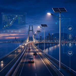 Plateforme d'éclairage public solaire LED intelligent IoT pour réseau <span class=keywords><strong>hybride</strong></span> avec SOC, enregistrements de coupures, alertes de panne et gestion des actifs GPS via passerelle - Product Image 3