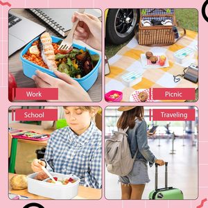 Contenitore per Pranzo in Plastica per Sublimazione, Sicuro per Alimenti, <span class=keywords><strong>con</strong></span> 2 <span class=keywords><strong>Scomparti</strong></span> - Product Image 2