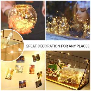 20 <span class=keywords><strong>50</strong></span> 100 LEDs <span class=keywords><strong>guirnalda</strong></span> tarjeta foto clip Decoración Luz foto clips cadena luces USB hadas cadena luces - Product Image 5