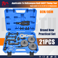 Kit d'outils de calage d'arbre à cames MT-Tools 21 pièces en acier compatible avec les moteurs 2.0T/2.4/2.5/2.8/3.0T/3.2T/4.2/5.2L Audi VW EA837 Garantie 12 mois