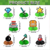 Vente chaude pour Minecraft Thème Fête D'anniversaire Ornements Pixel War Honeycomb Edge pour Décoration De Table pour Nouveau pour Minecraft