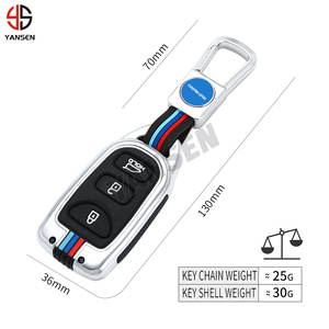 Funda de cadena <span class=keywords><strong>para</strong></span> mando a distancia de coche de aleación de Zinc, carcasa completa <span class=keywords><strong>para</strong></span> <span class=keywords><strong>Hyundai</strong></span> Elantra Sonata <span class=keywords><strong>Tucson</strong></span> <span class=keywords><strong>2005</strong></span> 2006, <span class=keywords><strong>accesorios</strong></span> <span class=keywords><strong>para</strong></span> llavero de Santa FE - Product Image 5