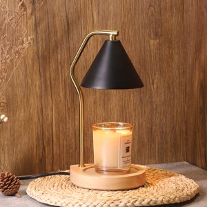 Nuevo modelo de calentador de cera de oficina, temporizador, lámpara de fragancia, regalo para mujeres, Base de madera de goma con gota de lágrima, calentador de <span class=keywords><strong>velas</strong></span> eléctrico de apagado automático - Product Image 2