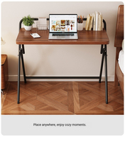 Vente directe d'usine Bureau pliable moderne Bureau d'ordinateur pliable Pas d'installation Pratique Table de bureau pratique