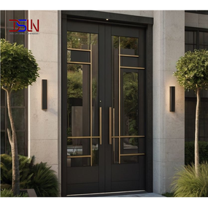 Porte d'entrée haut de gamme pour villa de luxe avec renfort en alliage d'aluminium – Matériaux de construction pour projets résidentiels - Product Image 1