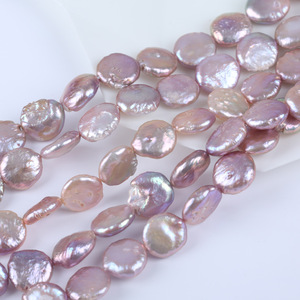 Perlas de Agua Dulce Naturales de Color Morado de 13-14 mm, Venta al por Mayor de Fábrica de Zhuji, Hechas a Mano, para Hacer Collares, Oferta Especial - Product Image 4