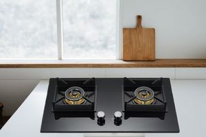 เตาแก๊สสแตนเลสคุณภาพสูงขายดี 2 หัวเตา แบบฝัง พร้อมกระจกนิรภัย - Product Image 4