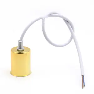 E27 Ceramic Screw Lamp Cup Lamp Holder With Wire Table Lamp Chandelier Lighting Accessories