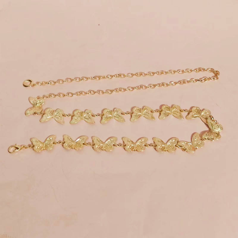 Zooying Metal Butterfly Chain Waist Chain Women's Decoration