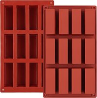Vente en gros en ligne, offre spéciale, moule à gâteau en silicone sans Bpa pour barre de chocolat, moules à bonbons rectangulaires en silicone pour la cuisson aux barres énergétiques