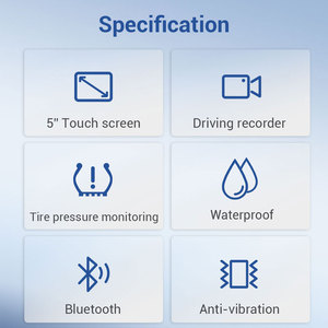 5 "tốt nhất Xe máy GPS hệ thống định vị hệ thống định vị cho xe đạp <span class=keywords><strong>Bluetooth</strong></span> Navigation cho xe đạp off road GPS cho xe đạp bụi bẩn - Product Image 3