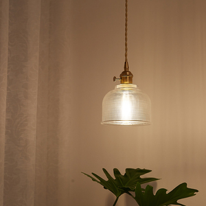 Vintage All-<strong>Copper</strong> Small LED <strong>Copper</strong>+Clear Glass Pendant <strong>Light</strong> Luxury Living Room &amp; Dining Room Clothing Store Decor - Product Image 3